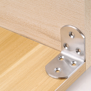 Stainless <b>Steel</b> <b>Angle</b> <b>Bracket</b> 3Mm Thick L-Shaped Right <b>Angle</b> Connector For Furniture Bathroom Use - Product Image 1