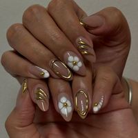 Vente en gros de 24 pièces/boîte de faux ongles à presser avec colle, forme stiletto, pointue, amande, ongles artificiels, faux ongles personnalisés
