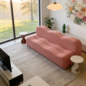 Divano Letto per Soggiorno, Divano Creativo a Forma d'Onda per Reception di Centri Estetici <span class=keywords><strong>e</strong></span> Lounge, Divano Moderno Personalizzato - Product Image 5