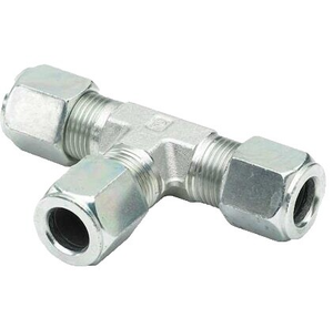 Raccord de tube à double ferrule 6FBT4N-316, raccords de tube d'instrumentation 316SS A-LOK 3/8 X 1/4 NPT SS316, raccord en T femelle - Product Image 1