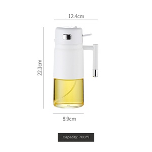 आधुनिक डिजाइन ग्लास तेल स्प्रेयर स्वस्थ आहार के लिए तेल की मात्रा को नियंत्रित कर सकता है कम तेल और नमक की पहली पसंद रसोई सहायक - Product Image 6