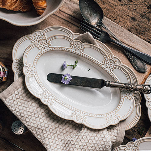 จานวงรี10นิ้ว