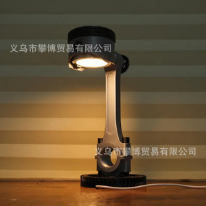 Engine Piston Desk Lamp Resin <b>LED</b> <b>Table</b> Lamp With Switch Control AC Power Source Spark Plug Design - Product Image 2