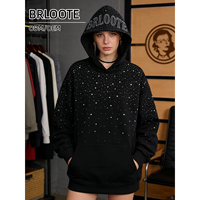 Sweat à capuche Y2K Bling en strass scintillants, streetwear pour femme, pull-over entièrement zippé, imprimé squelette, personnalisable OEM, faible MOQ