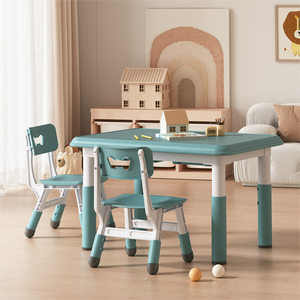 Trẻ Em Của Học Tập Nhựa Bảng Và Ghế Kid Giáo Dục Bàn Nghiên Cứu Cho Kid Trường Điều Chỉnh Chiều Cao Bảng Cho Mẫu Giáo - Product Image 5