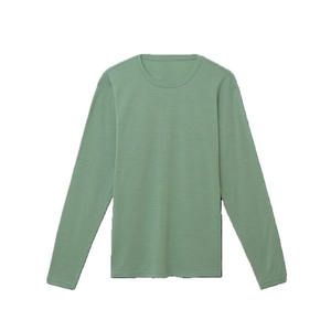 Camiseta Térmica de Otoño para Hombre, Bordada, Tejida, Transpirable, Ecológica, de Manga Larga, Cómoda, Personalizable en Color - Product Image 1