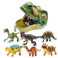 Jouets de dinosaures pour enfants, petit garçon, grand Tyrannosaurus Rex, Triceratops, ensemble en caoutchouc souple, modèle d'animal de simulation du monde, figurine