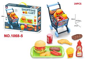 Vente chaude transfrontalière jouer <span class=keywords><strong>maison</strong></span> jouets non toxique Simulation cuisine ensemble enfants jeux de rôle Kits Barbecue fruits de mer Hambourg jouets - Product Image 6