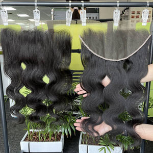 Pelo crudo vietnamita al por mayor encaje frontal cuerpo ondulado doble cabello humano dibujado encaje 4x4 5x5 6x613x4 13x6 cierre frontal - Product Image 6