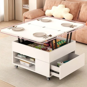 Mesa de <span class=keywords><strong>Centro</strong></span> Moderna Nórdica de Lujo con Gran Espacio de Almacenamiento, Móvil, con Certificación CE de la UE, para Hoteles, Apartamentos, Villas Familiares, etc. - Product Image 5
