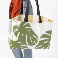 100% coton recycler sacs à provisions sac d'épicerie réutilisable Services d'impression sacs fourre-tout en toile de grande capacité