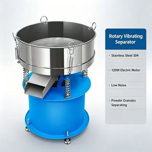 Setaccio Vibrante Elettrico Industriale in Acciaio Inox, Separatore di Polveri e Granuli per la Classificazione di Materiali Alimentari - Product Image 3