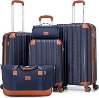 Nouvel ensemble de bagages de luxe 5 pièces en ABS/PC, sacs de voyage rigides grande capacité pour hommes et femmes
