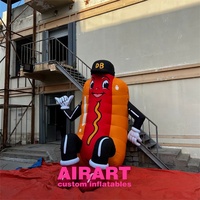 Modèles publicitaires gonflables de haute qualité en forme de hot-dog pour la génération de trafic et la décoration de restaurants