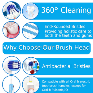 Sostituzione della testina dello <span class=keywords><strong>spazzolino</strong></span> universale di nuovo Design testina dello <span class=keywords><strong>spazzolino</strong></span> con <span class=keywords><strong>setole</strong></span> ultra-fini <span class=keywords><strong>b</strong></span> orale con testina per spazzolini da denti con Logo - Product Image 6