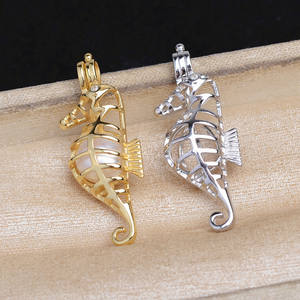 Accessoires de bricolage en argent S925, creux, non perforés, perles lâches de 7,5 à 8,3 mm, cage à pendentif 6044, accessoires de bijoux en perles de bricolage - Product Image 1