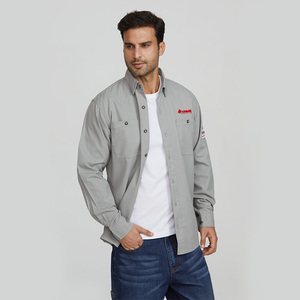 Atacado Desgaste Do Trabalho Do Campo De Petróleo Retardador De Fogo Camisas Segurança Workwear Mecânico Camisa Do Trabalho fr - Product Image 2