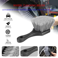 Brosse portable pour jantes de voiture, brosse de nettoyage en plastique souple pour les roues de voiture, outil de détaillage et de lavage