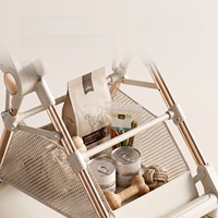 Carrito de Lujo Ligero y Ajustable para Mascotas con 4 Ruedas, Plegable, Ultraligero, Desmontable y Portátil para Viajes
