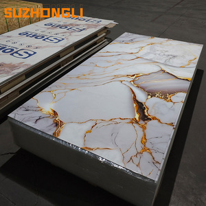プラスチック製のオフィススクール病院ホテル用高光沢UV大理石<span class=keywords><strong>PVC</strong></span>壁パネルシート防水3mm厚ボード工場 - Product Image 3