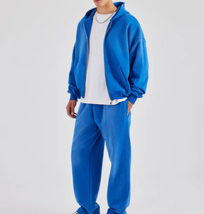 Sudadera con capucha de algodón 100% grueso de 500 GSM con cremallera, estilo urbano, talla grande, para hombre, sin impuestos en EE. UU. - Product Image 2
