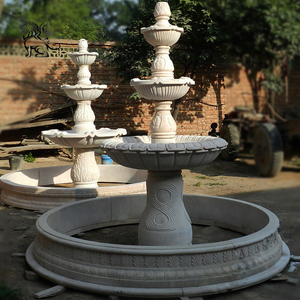 Fuente de agua de piedra tallada a mano de estilo europeo BLVE, fuentes de cascada de jardín de mármol blanco para exteriores a la <span class=keywords><strong>venta</strong></span> - Product Image 3