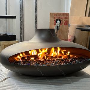 CRUISE OEM/ODM Vrai Feu Brûlant 360 Rotations Non-Fumeur Accepter Dessins Personnalisation <span class=keywords><strong>Gaz</strong></span> Bois Suspendu Bio Cheminée - Product Image 2