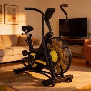 Bicicleta estática de resistencia al aire con pantalla LCD, ventilador ajustable, para uso doméstico, unisex, con marco de acero, 400 lb. - Product Image 6