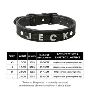 Nouvelle innovation personnalisée bricolage en cuir Pu <span class=keywords><strong>chat</strong></span> <span class=keywords><strong>collier</strong></span> cou anneau lettre diamant <span class=keywords><strong>collier</strong></span> chien <span class=keywords><strong>collier</strong></span> <span class=keywords><strong>collier</strong></span> pour animaux de compagnie - Product Image 4