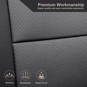 Juego completo personalizado de fundas de asiento de coche de cuero para <span class=keywords><strong>Ford</strong></span> <span class=keywords><strong>Explorer</strong></span> 2016-2024 6/7 asientos para todas las estaciones decoración <span class=keywords><strong>Interior</strong></span> de coche impermeable - Product Image 3