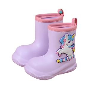 Filles 2-6 ans enfants bébé dessin animé EVA vêtements d'extérieur imperméable antidérapant fond souple court baril bottes <span class=keywords><strong>de</strong></span> <span class=keywords><strong>pluie</strong></span> - Product Image 6