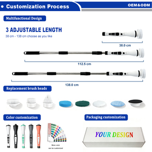 Cepillo <span class=keywords><strong>de</strong></span> Limpieza Eléctrico Eficaz, Cepillo Giratorio con Ángulo Ajustable para Baño, Cocina y Automóvil - Product Image 5