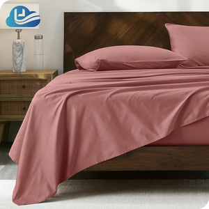 Set di <span class=keywords><strong>Lenzuola</strong></span> Personalizzate Cloudland 100% <span class=keywords><strong>Cotone</strong></span> per Letto Matrimoniale, Traspiranti con Motivo Tinta Unita - Product Image 2