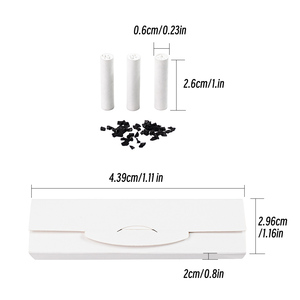 Boîte à filtres à cigarettes en papier blanc personnalisable, design rectangulaire simple, emballage de rangement avec impression de logo - Product Image 3