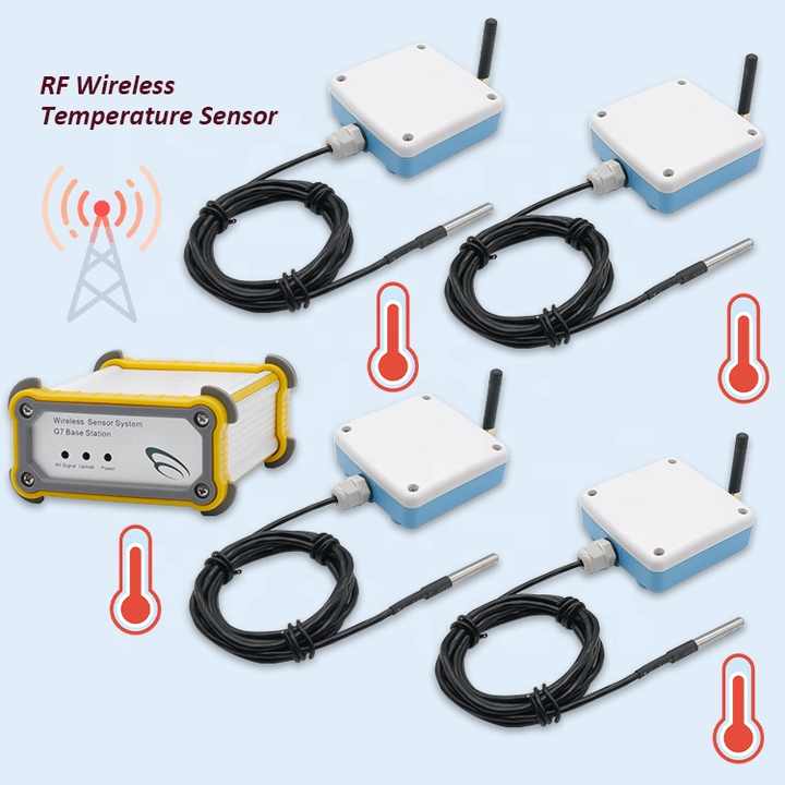 4 Sets Wireless Temperature Sensors System High Temperature Smart Data ...