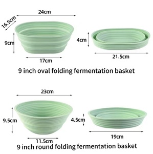 Cestas Redondas Ovaladas Antiadherentes para Fermentar Pan de Masa Madre, Cesta de Fermentación para Hornear Pan, Juego de Cestas de Fermentación de Silicona para Pan - Product Image 6
