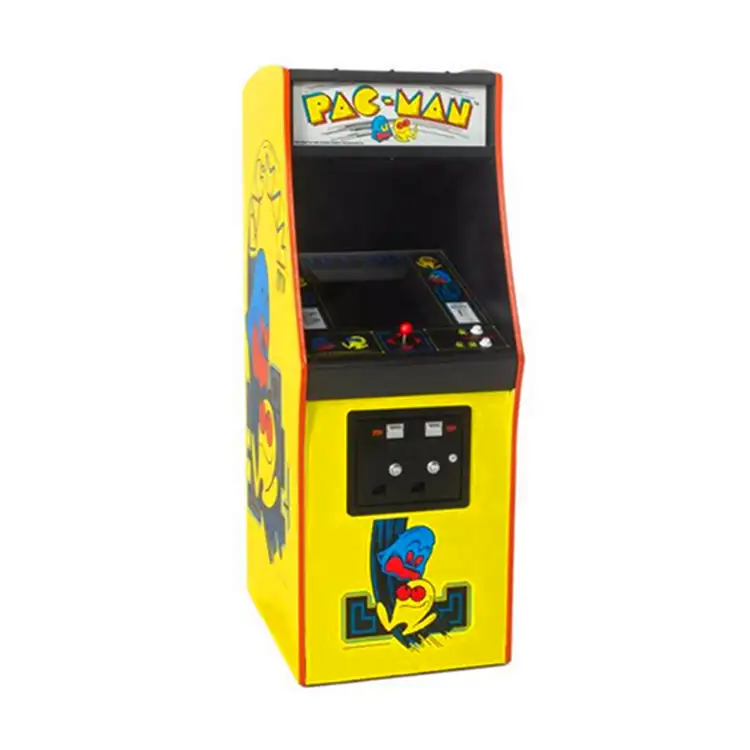 Machine de jeux vidéo en bois, jeu avec pièces de monnaie, pac-man, arcade, classique, armoire en bois verticale