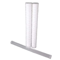 10 20 30 40 pouces 1 5 10 20 50 100 microns PP chaîne enroulée cartouche filtrante pour préfiltration de traitement de l'eau