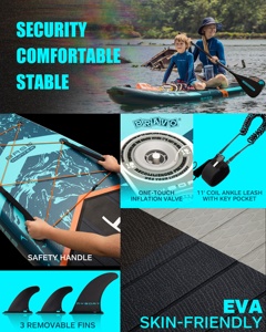 เรือ MY BOAT โรงงานเหวยไห่ รับผลิตตามแบบ (OEM) พร้อมบริการดรอปชิปปิ้ง บอร์ดพายแบบเป่าลม บอร์ดยืนพายสำหรับตกปลา รุ่น MY02/2 แบบดรอปสติทช์ - Product Image 3