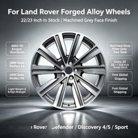 Jantes en alliage forgé multi-rayons de 22 et 23 pouces pour Range Rover, finition gris argent usiné, jantes de voiture de rechange pour amélioration après-vente