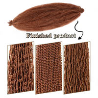 Deilmei 3X Cheveux synthétiques afro crépus pour tresses au crochet, 3 pièces, tresses Marley, double trame, toutes les couleurs, adaptées aux femmes noires