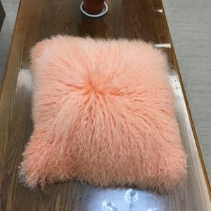 Taies d'oreiller en fourrure de mouton mongol longue et bouclée 50x50cm - Product Image 6