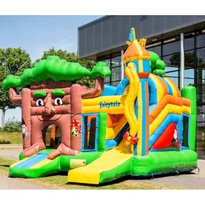 Tree Moonwalk Inflatable Bounce House Slide Commercial Inflatable Bouncer PVC Outdoor Bouncy Jumping Castle For Kids