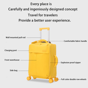 Luggage Manufacturer Luggage <strong>Suitcase</strong> 2024 New Travel <strong>Suitcase</strong> 20 Inch <strong>ultra</strong> <strong>Light</strong> Waterproof Nylon Fabric Box Wholesale - Product Image 3