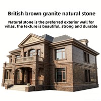 Granit naturel brun indien, marbre noir doré, pierre de seuil rouge indienne, lin doré californien poli pour entrée