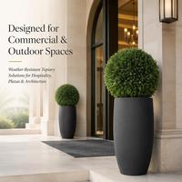 Boule d'herbe de plante artificielle résistante aux UV de 50cm de OH Arts de vente chaude pour la boule d'herbe de décoration suspendue par plafond d'intérieur et d'extérieur