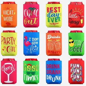 Refroidisseurs de canettes pliables en néoprène personnalisables avec logo ou message pour créer des cadeaux promotionnels/objets publicitaires mémorables - Product Image 1