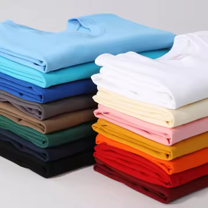 Maglietta estiva pesante 200g in cotone a pinza lunga in puro colore a maniche corte stile Casual a maglia larga da uomo - Product Image 1