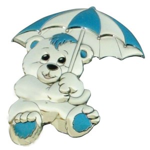 Sombrilla Azul Claro BLAZON BEAR para Figuras y Juguetes Navideños - Product Image 1