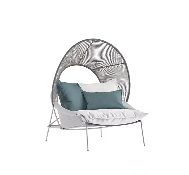 Nordic Creative Rattan divano sedia per il tempo libero all'aperto per giardino cortile terrazza semplice Villa Tufted caratteristica uso Hotel camera da letto